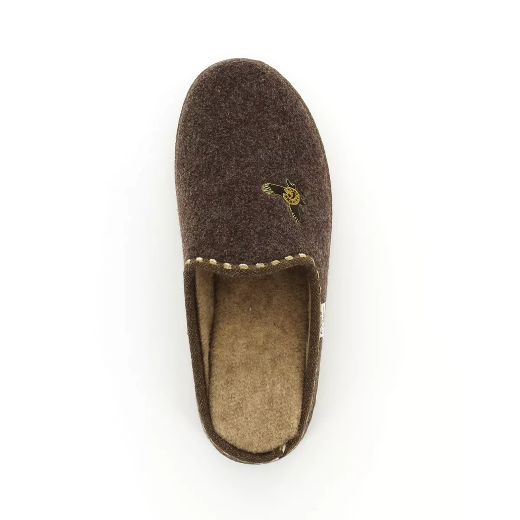 Image (6) de la chaussures La Maison de l'Espadrille - Pantoufles et Chaussons Marron en Textile