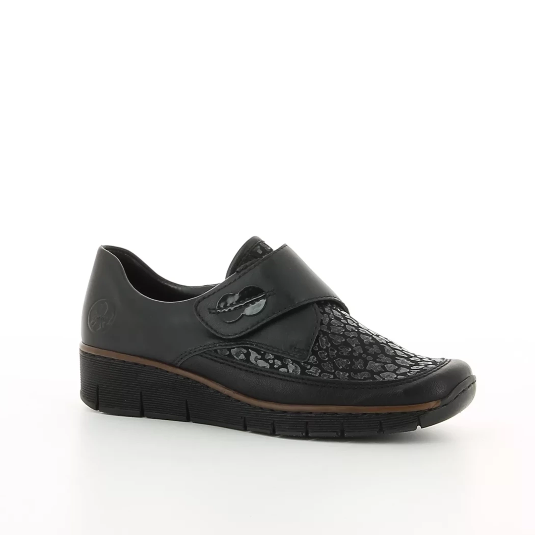 Image (1) de la chaussures Rieker - Chaussures à velcro Noir en Cuir synthétique