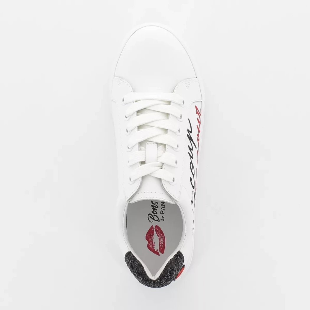 Image (6) de la chaussures Bons baisers de Paname - Baskets Blanc en Cuir