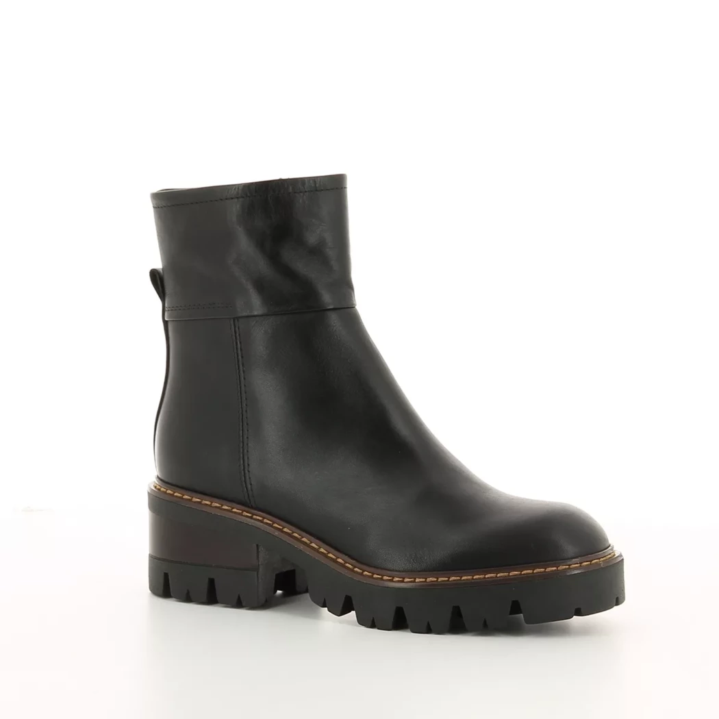Image (1) de la chaussures Debutto Donna - Boots Noir en Cuir