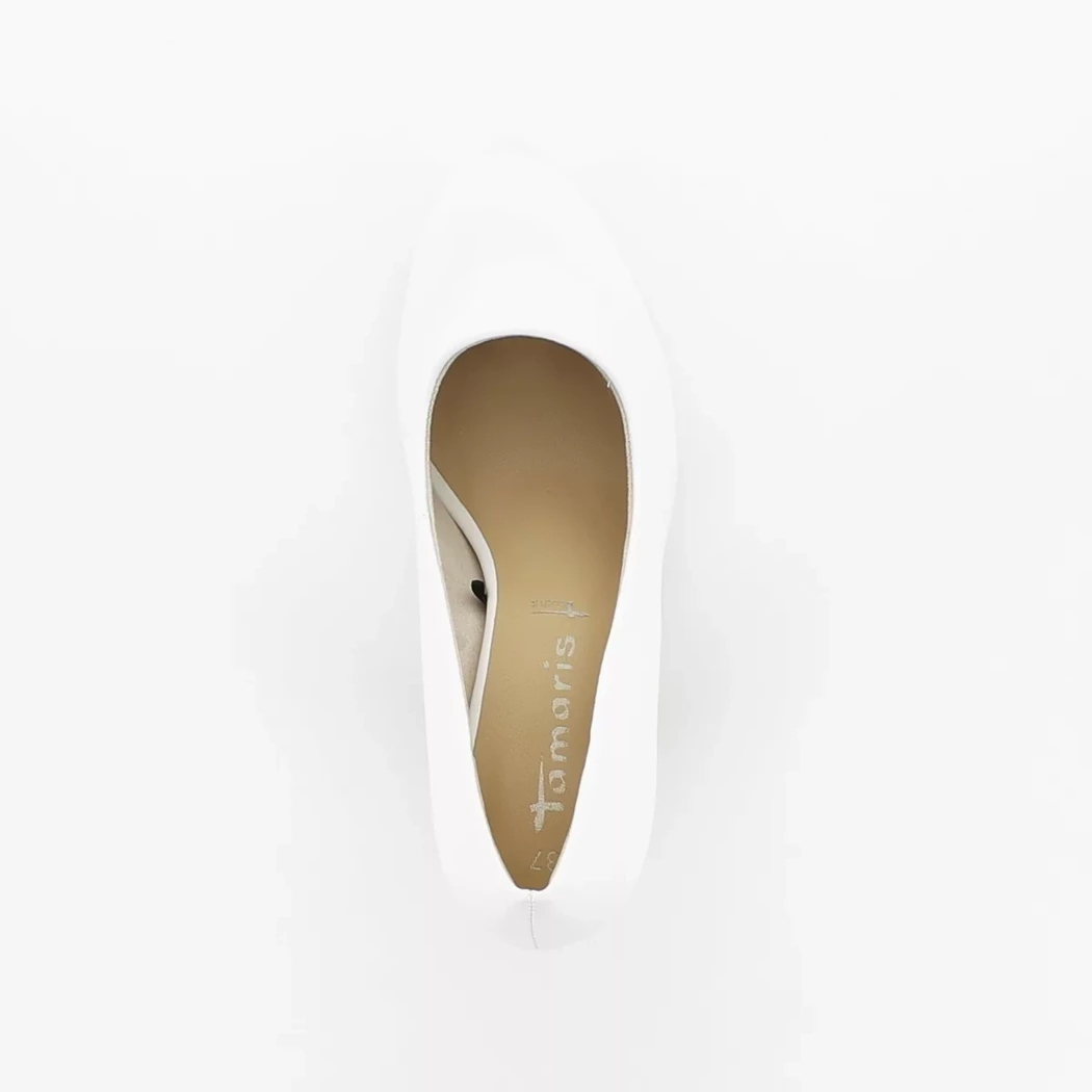 Image (6) de la chaussures Tamaris - Escarpins Blanc en Cuir synthétique