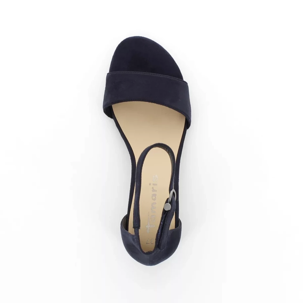Image (6) de la chaussures Tamaris - Sandales et Nu-Pieds Bleu en Cuir synthétique