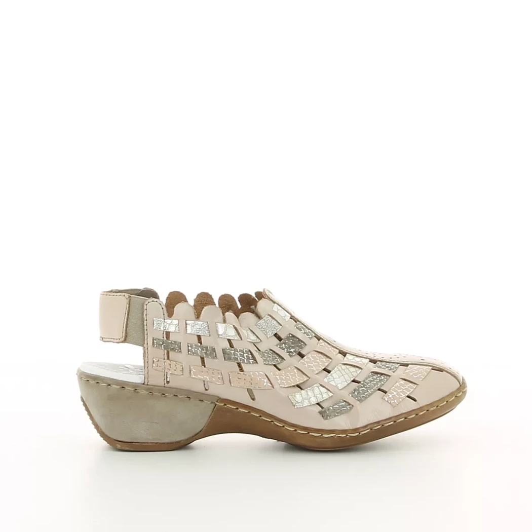 Image (2) de la chaussures Rieker - Escarpins Taupe en Cuir