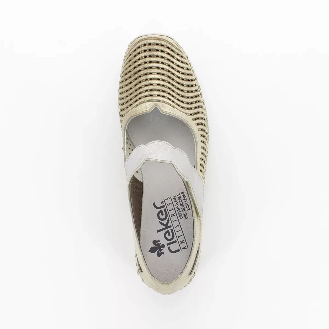 Image (6) de la chaussures Rieker - Escarpins Or / Bronze / Platine en Cuir