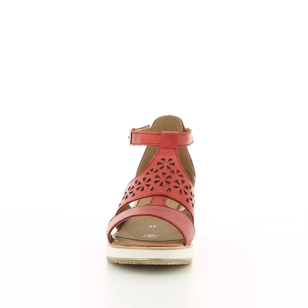 Image (5) de la chaussures Remonte - Sandales et Nu-Pieds Rouge en Cuir