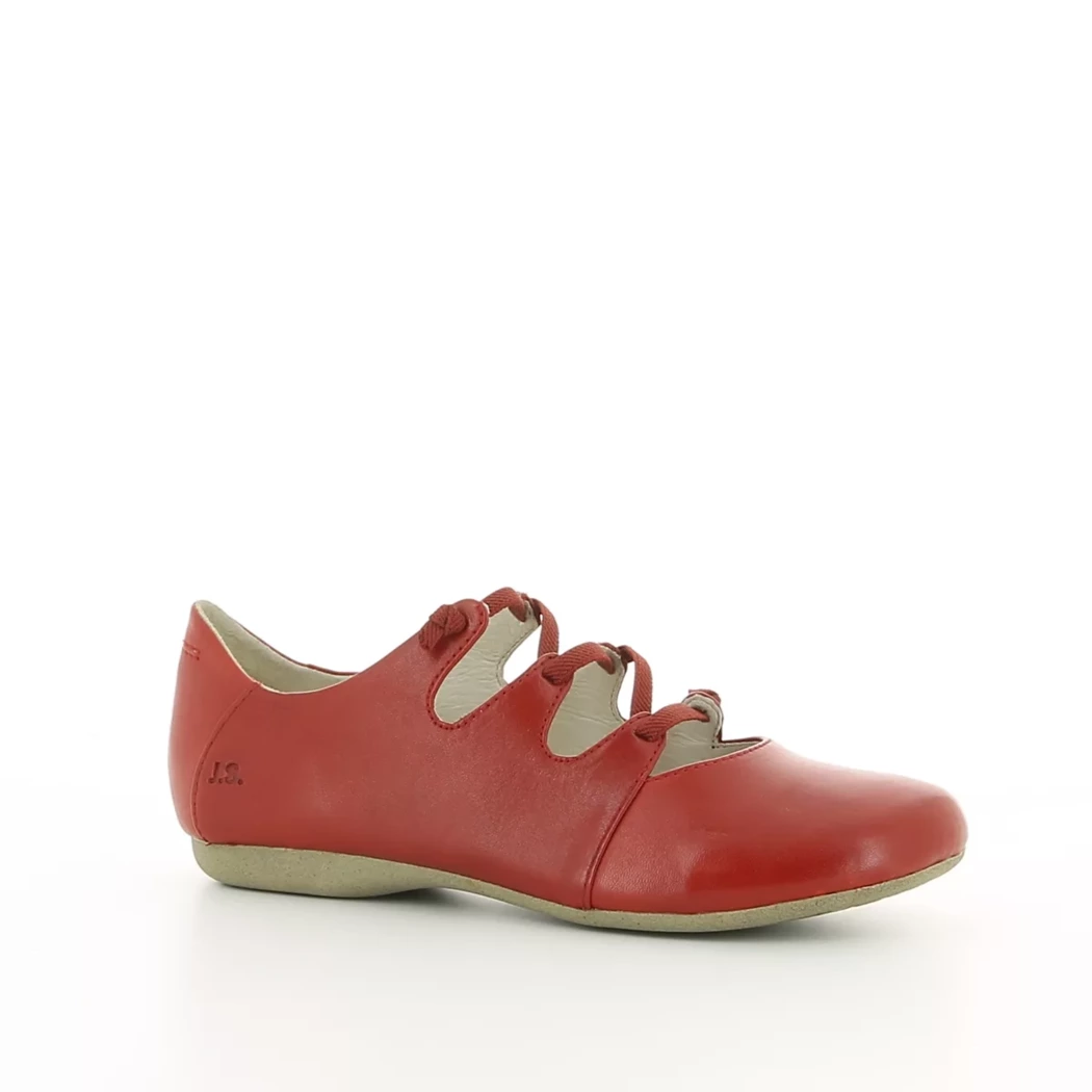 Image (1) de la chaussures Josef Seibel - Ballerines Rouge en Cuir
