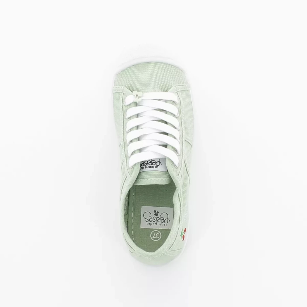 Image (6) de la chaussures Le Temps des Cerises - Baskets Vert en Textile