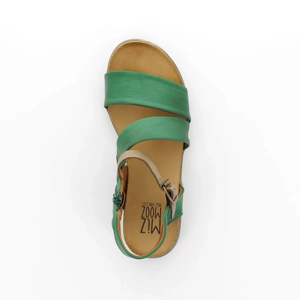 Image (6) de la chaussures Miz Mooz - Sandales et Nu-Pieds Vert en Cuir