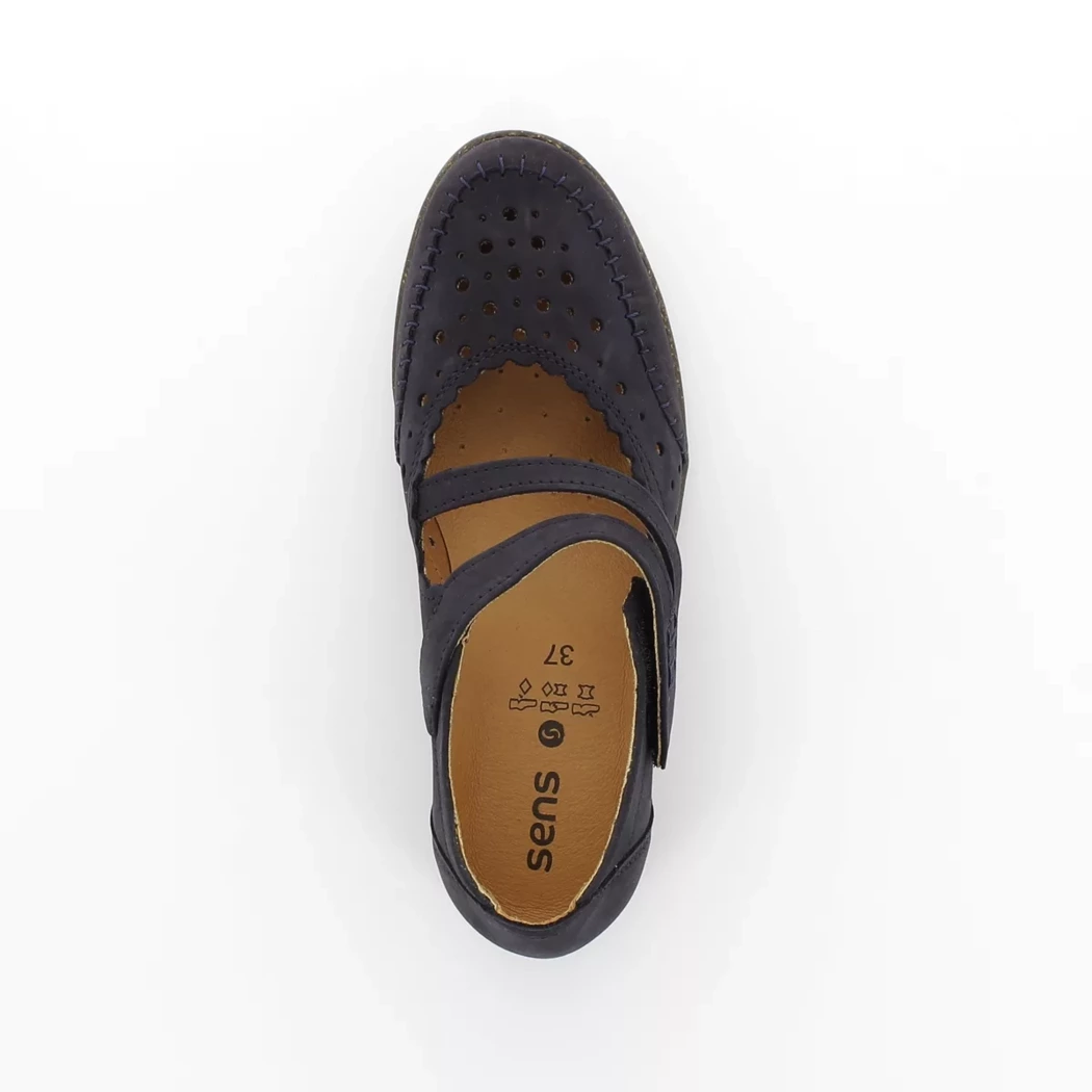 Image (6) de la chaussures Sens - Escarpins Bleu en Cuir nubuck