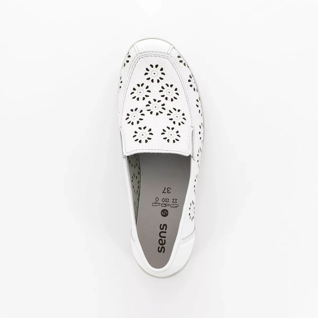 Image (6) de la chaussures Sens - Mocassins Blanc en Cuir
