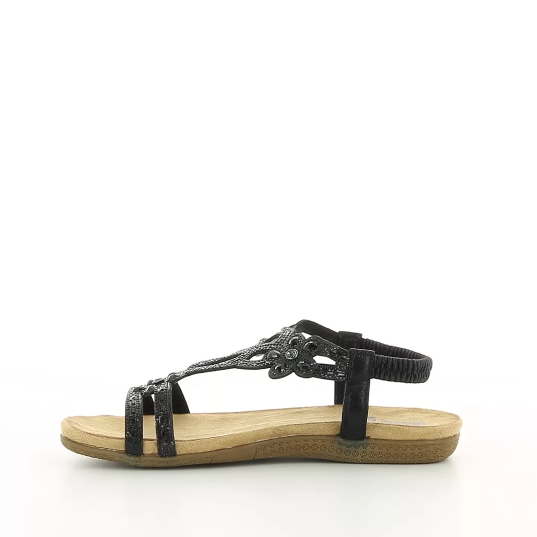 Image (4) de la chaussures 2 Go - Sandales et Nu-Pieds Noir en Cuir synthétique
