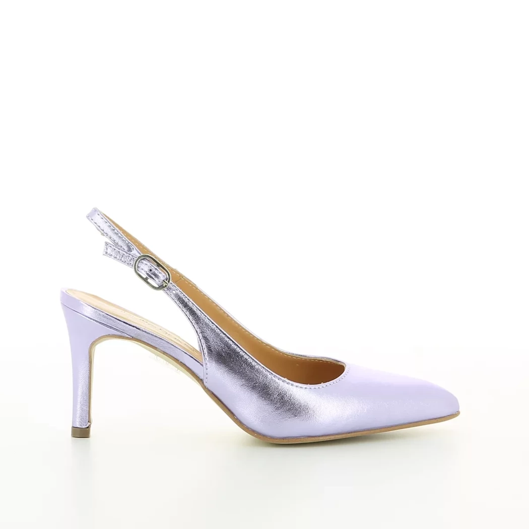 Image (2) de la chaussures Debutto Donna - Escarpins Violet / Lilas en Cuir