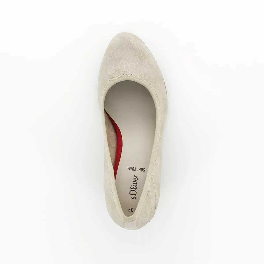 Image (6) de la chaussures S.Oliver - Escarpins Beige en Cuir synthétique