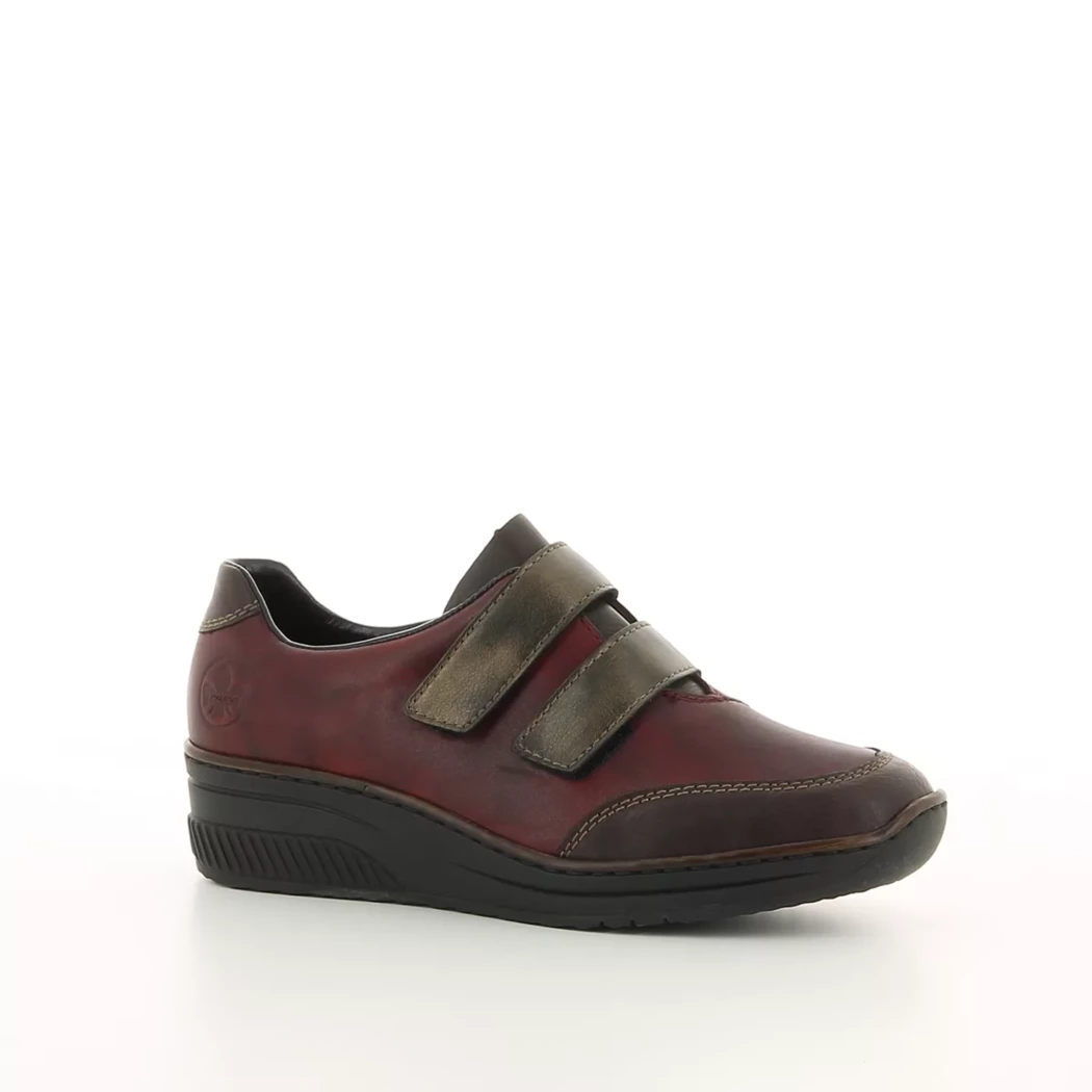 Image (1) de la chaussures Rieker - Chaussures à velcro Bordeaux en Cuir