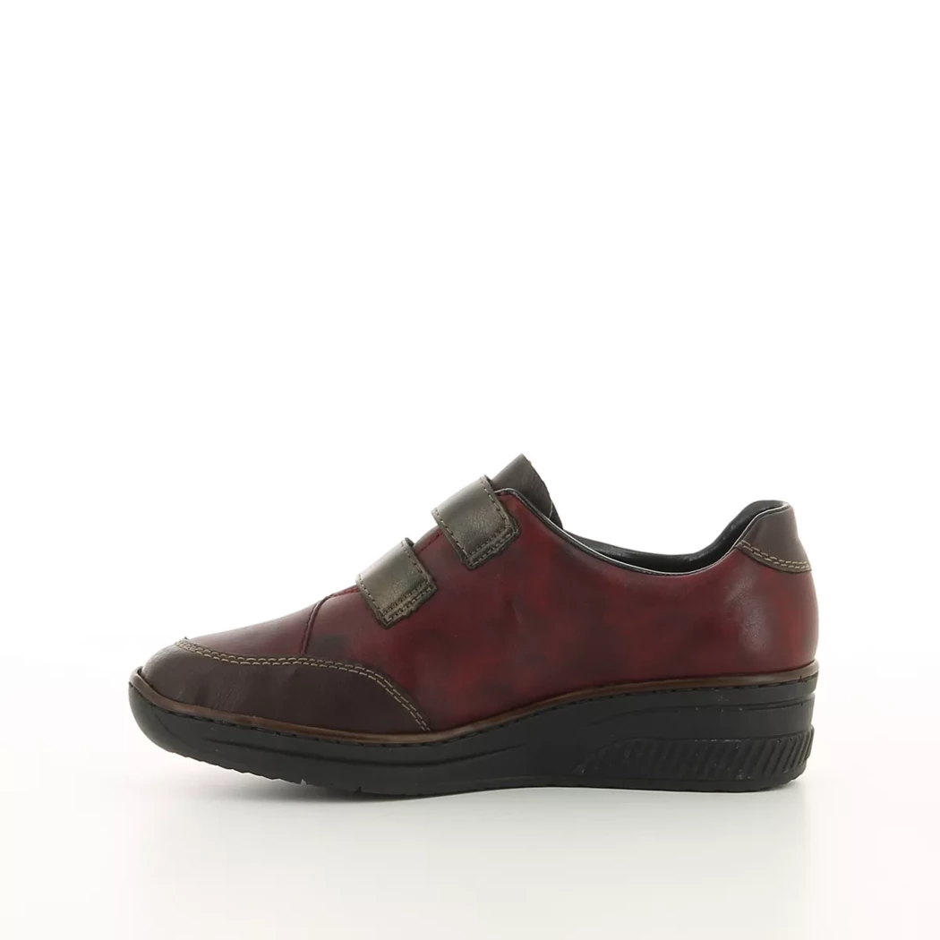 Image (4) de la chaussures Rieker - Chaussures à velcro Bordeaux en Cuir