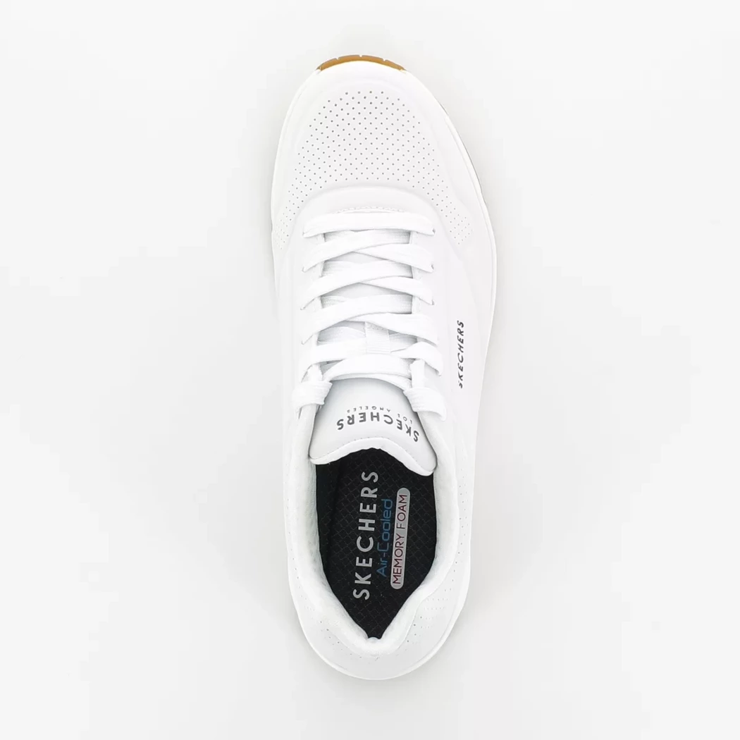 Image (6) de la chaussures Skechers - Baskets Blanc en Cuir synthétique