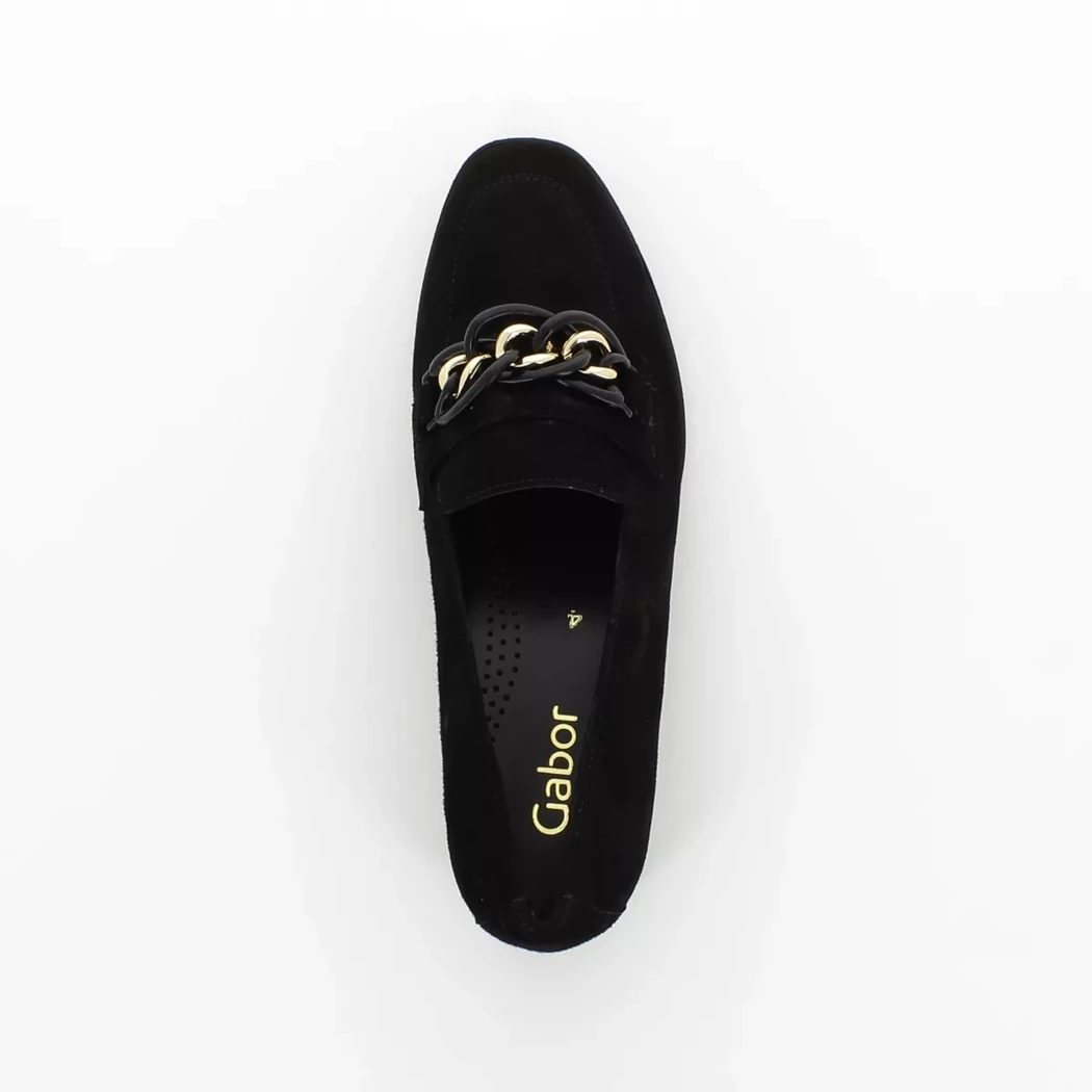 Image (6) de la chaussures Gabor - Mocassins Noir en Cuir nubuck