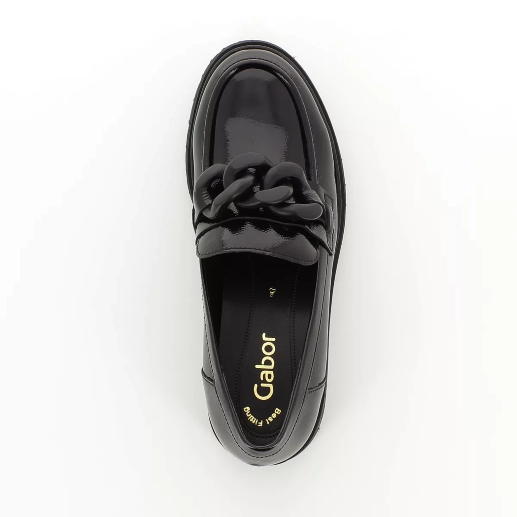 Image (6) de la chaussures Gabor - Mocassins Noir en Cuir vernis