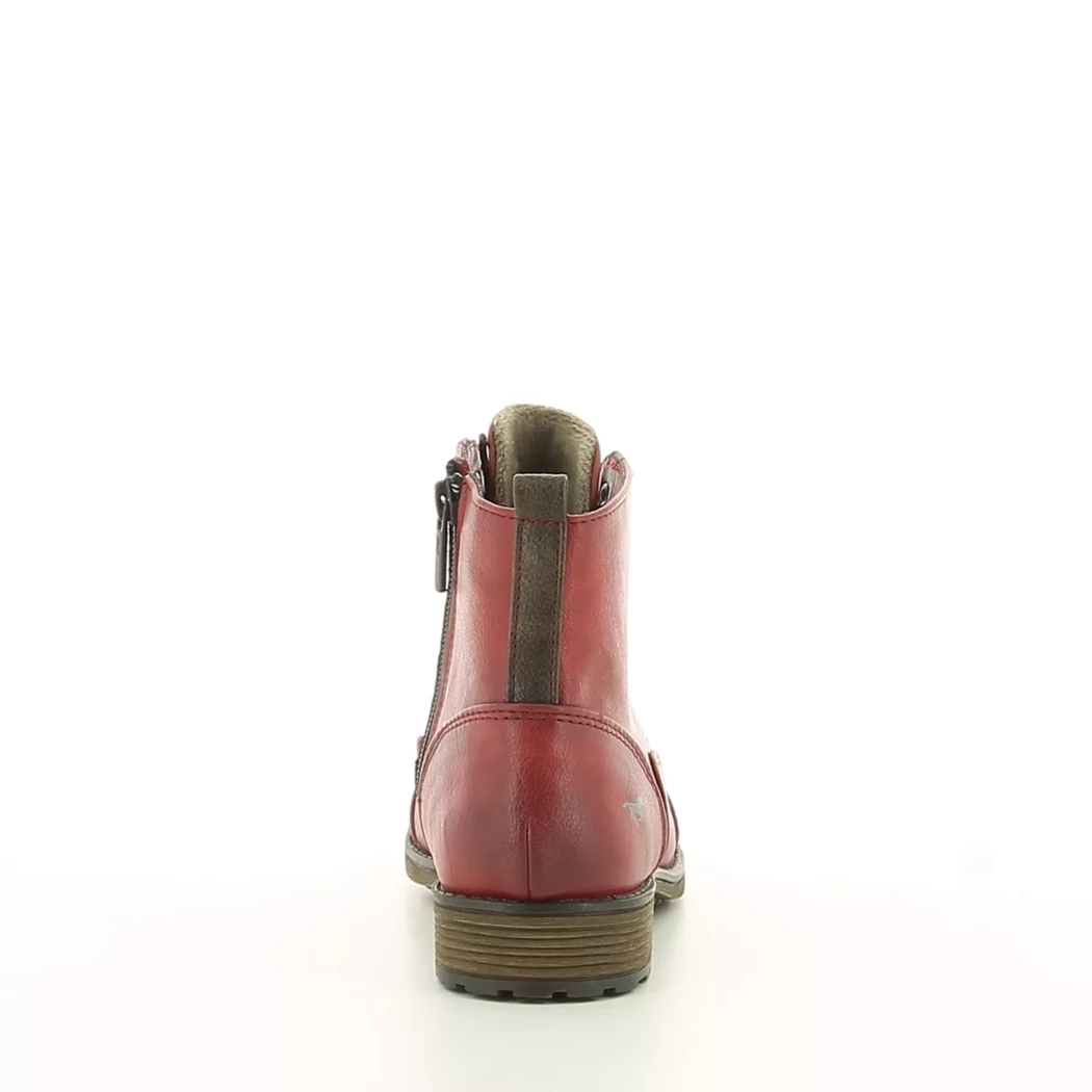 Image (3) de la chaussures Mustang - Bottines Rouge en Cuir synthétique