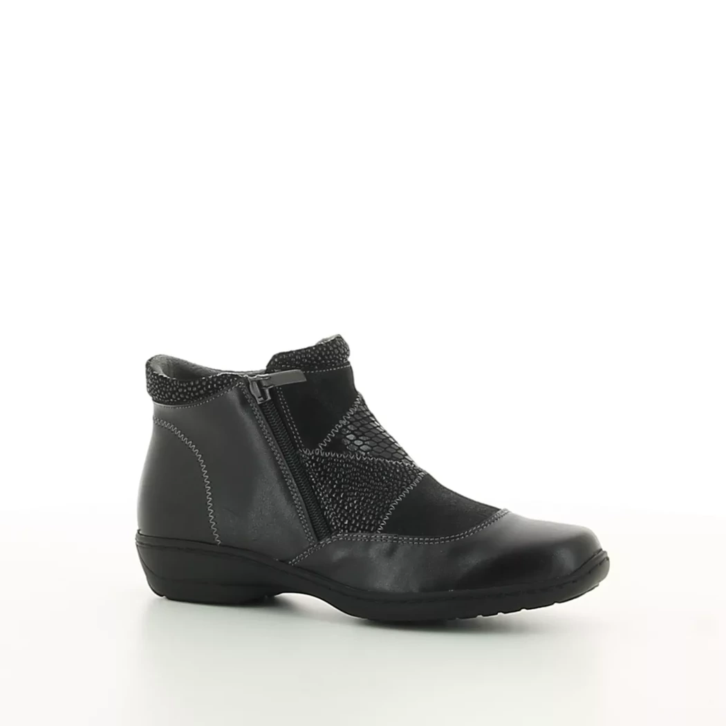 Image (1) de la chaussures Kiarflex - Boots Noir en Cuir et textile
