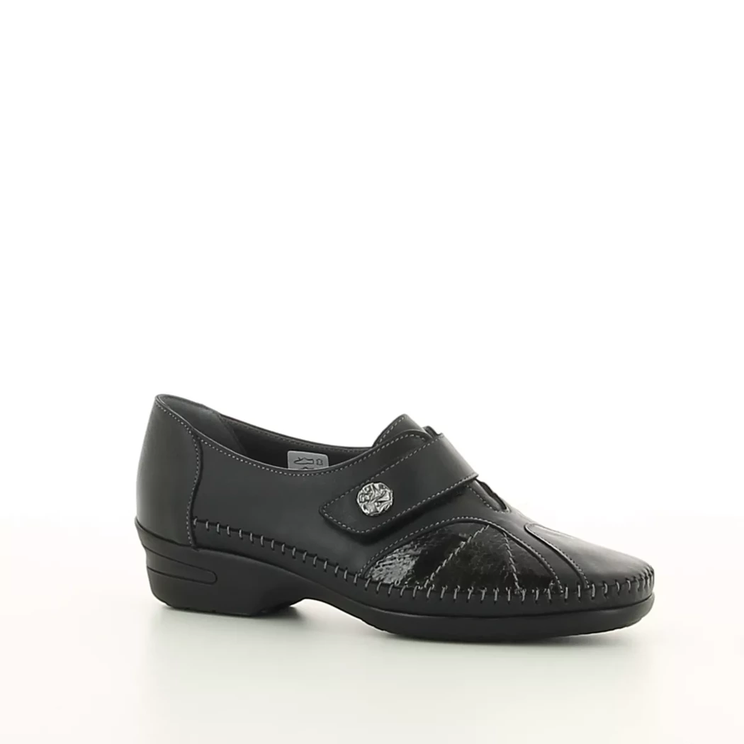 Image (1) de la chaussures Kiarflex - Chaussures à velcro Noir en Cuir