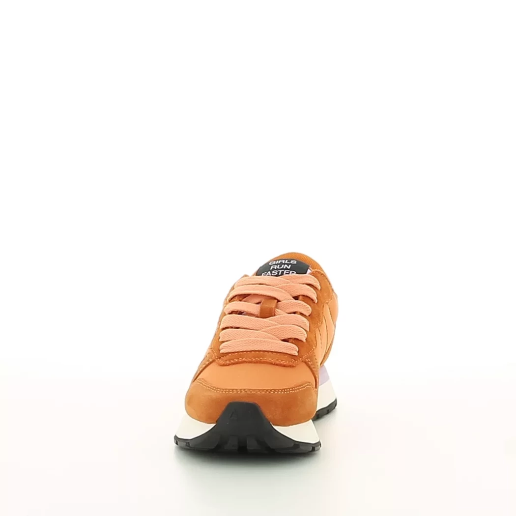 Image (5) de la chaussures Sun68 - Baskets Orange en Cuir nubuck
