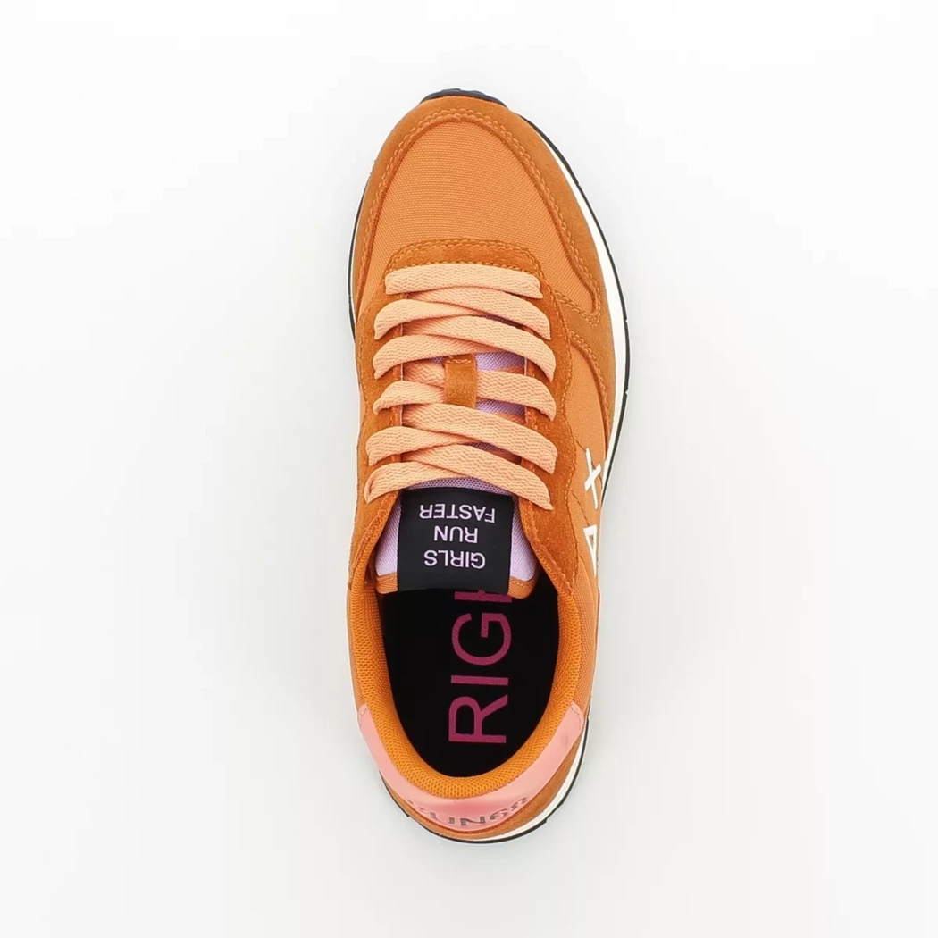 Image (6) de la chaussures Sun68 - Baskets Orange en Cuir nubuck