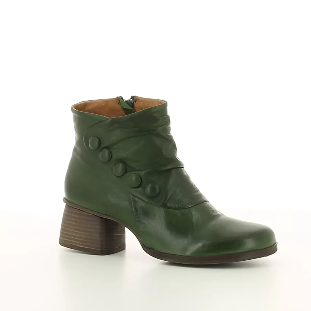 Image (1) de la chaussures Miz Mooz - Boots Vert en Cuir