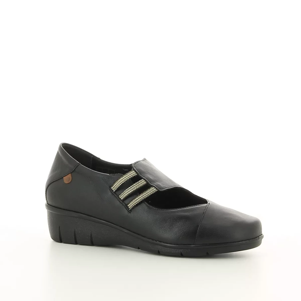 Image (1) de la chaussures Valeria's - Escarpins Noir en Cuir