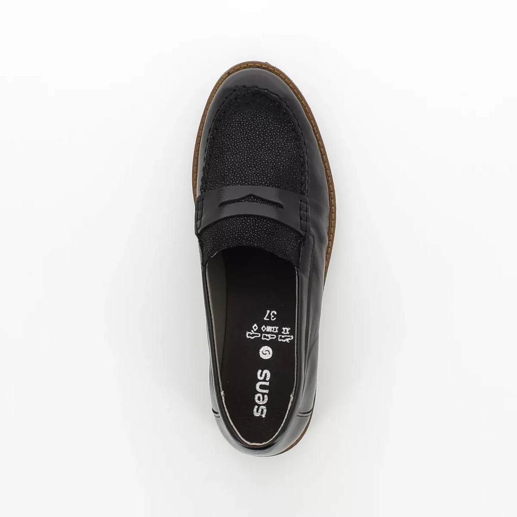Image (6) de la chaussures Sens - Mocassins Noir en Cuir vernis