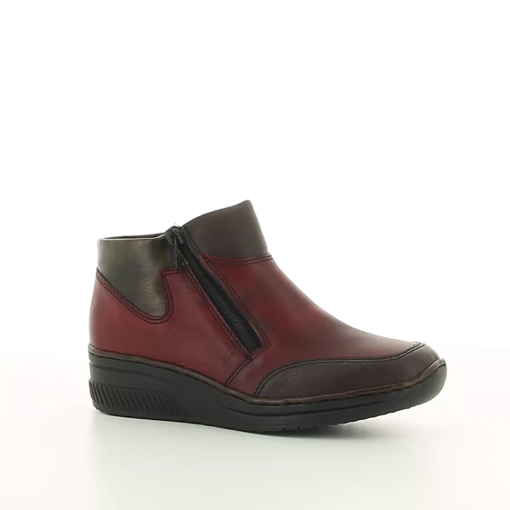 Image (1) de la chaussures Rieker - Boots Bordeaux en Cuir