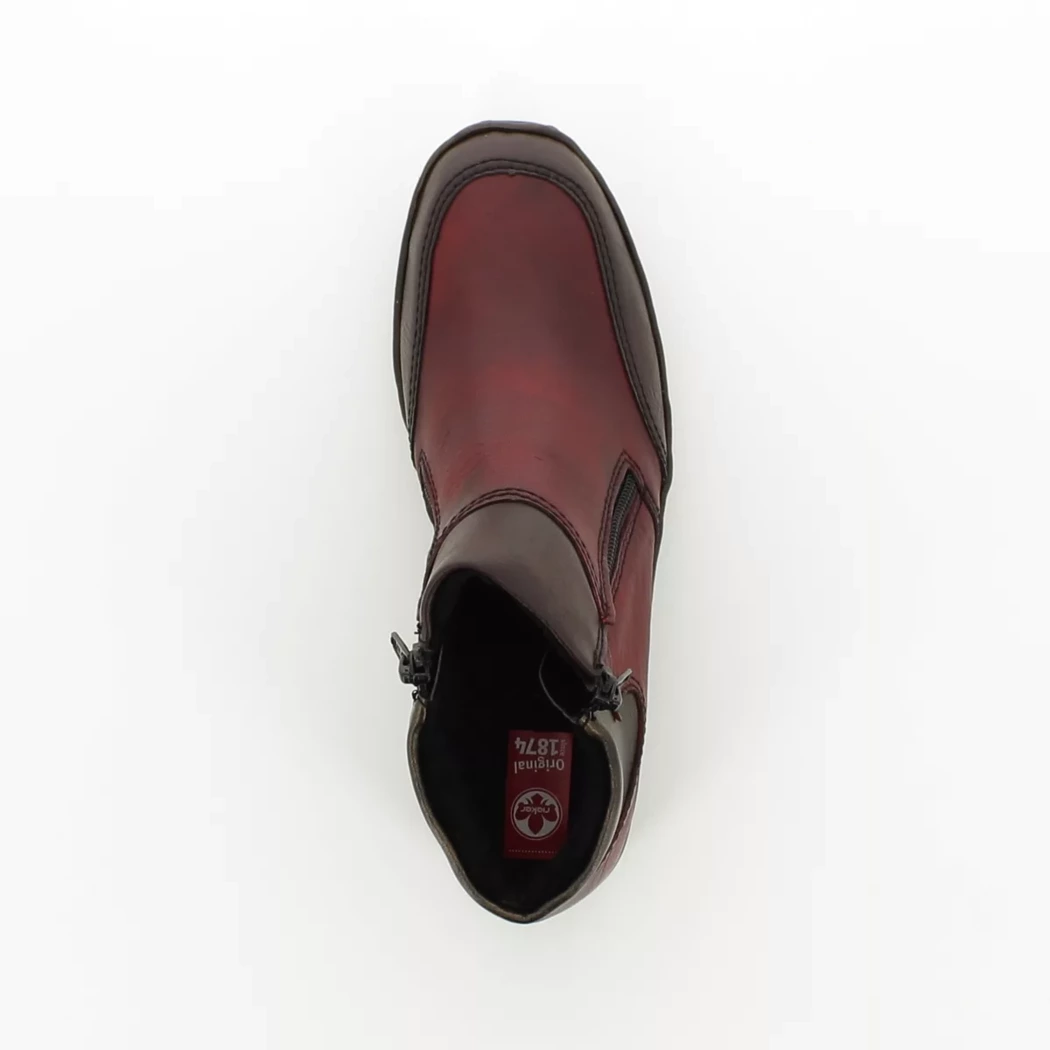 Image (6) de la chaussures Rieker - Boots Bordeaux en Cuir