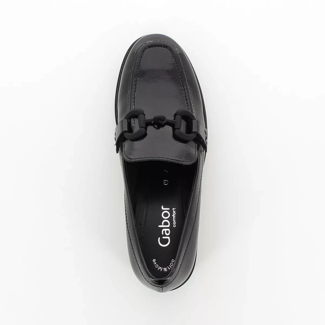 Image (6) de la chaussures Gabor - Mocassins Noir en Cuir vernis
