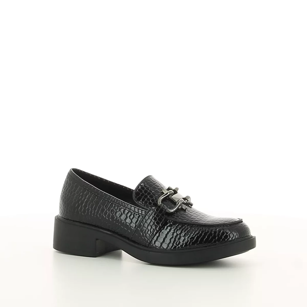 Image (1) de la chaussures Double Heart - Mocassins Noir en Cuir vernis