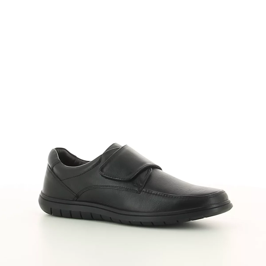 Image (1) de la chaussures Comfort Plus - Chaussures à velcro Noir en Cuir