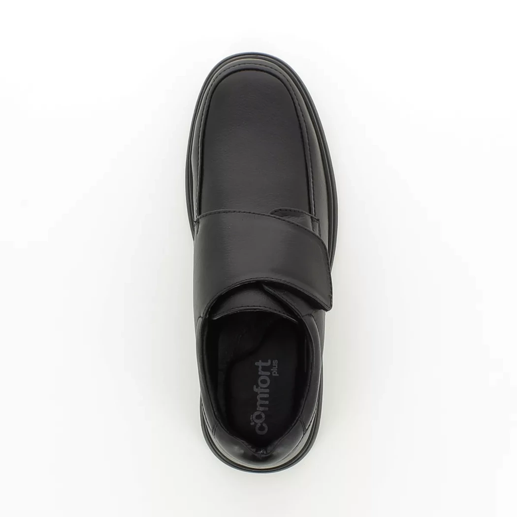 Image (6) de la chaussures Comfort Plus - Chaussures à velcro Noir en Cuir