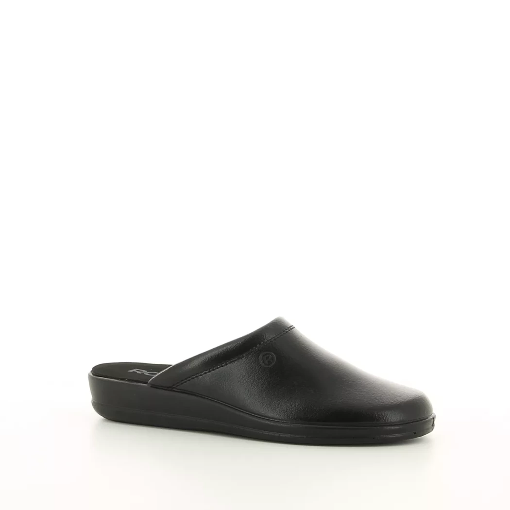 Image (1) de la chaussures Rohde - Pantoufles et Chaussons Noir en Cuir