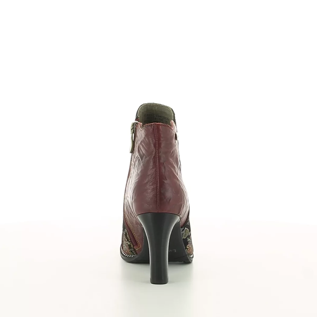 Image (3) de la chaussures Laura Vita - Boots Bordeaux en Cuir et textile