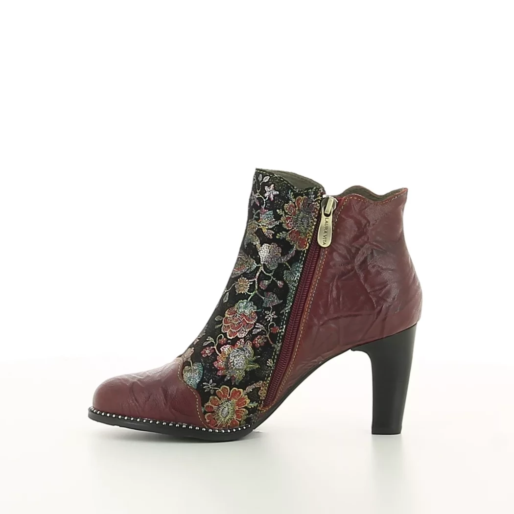 Image (4) de la chaussures Laura Vita - Boots Bordeaux en Cuir et textile
