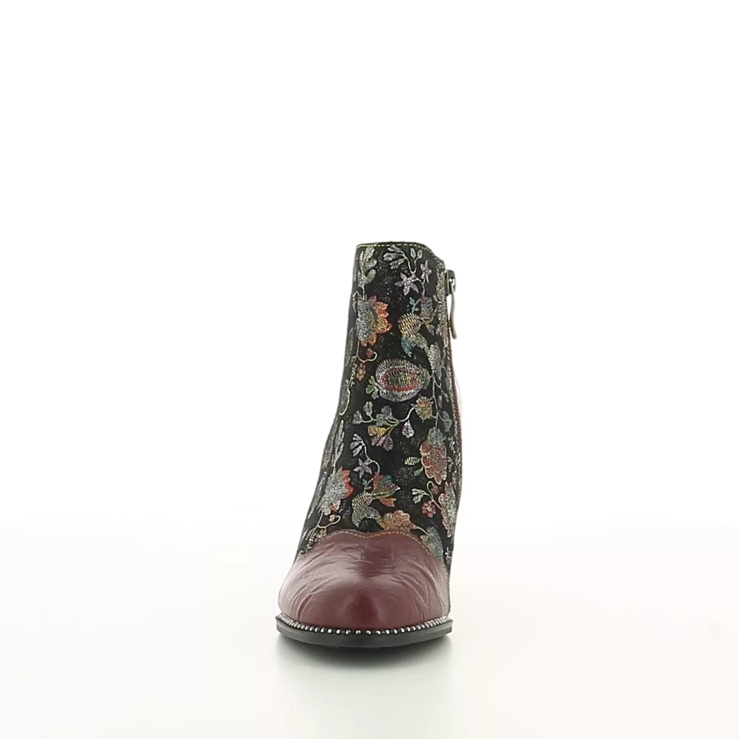 Image (5) de la chaussures Laura Vita - Boots Bordeaux en Cuir et textile
