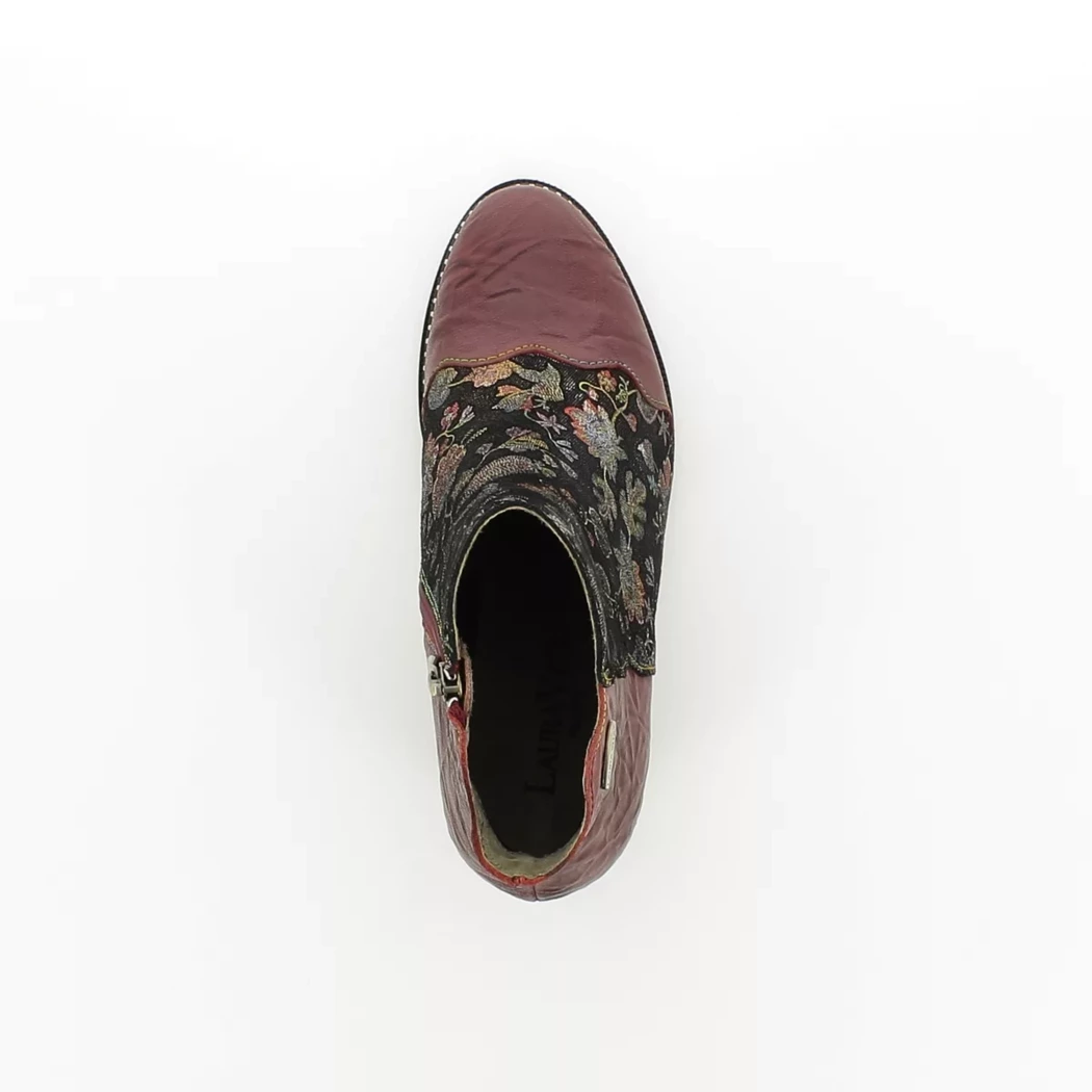 Image (6) de la chaussures Laura Vita - Boots Bordeaux en Cuir et textile