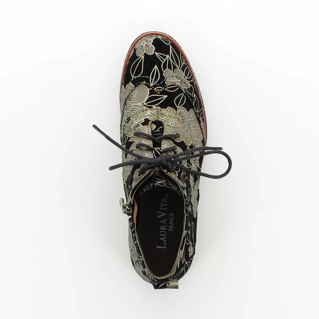 Image (6) de la chaussures Laura Vita - Chaussures à lacets Noir en Cuir nubuck