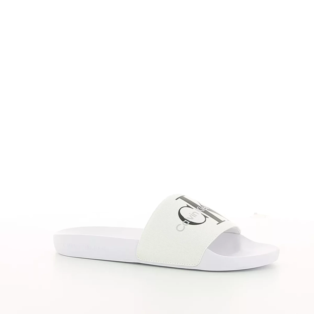 Image (1) de la chaussures Calvin Klein - Tongs et Plage Blanc en Textile