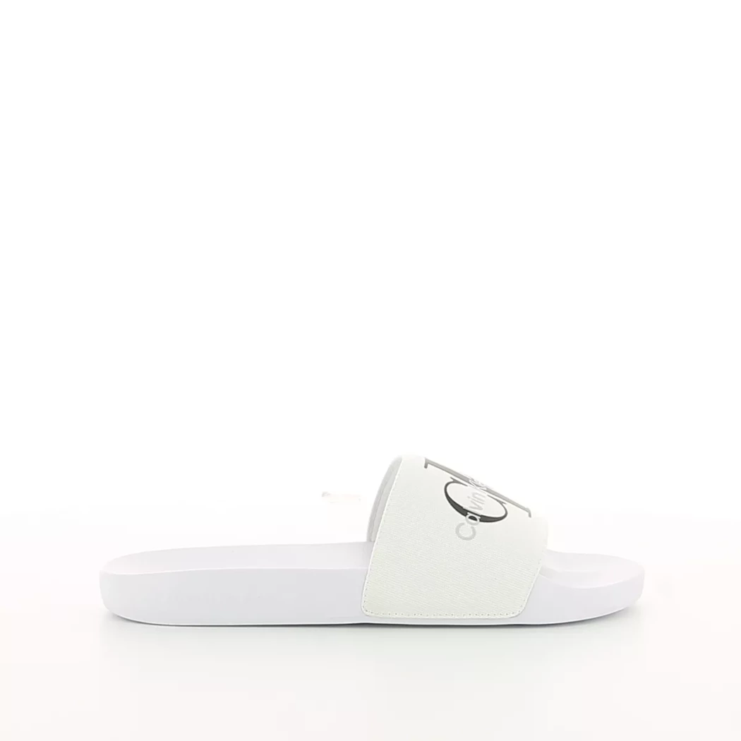 Image (2) de la chaussures Calvin Klein - Tongs et Plage Blanc en Textile