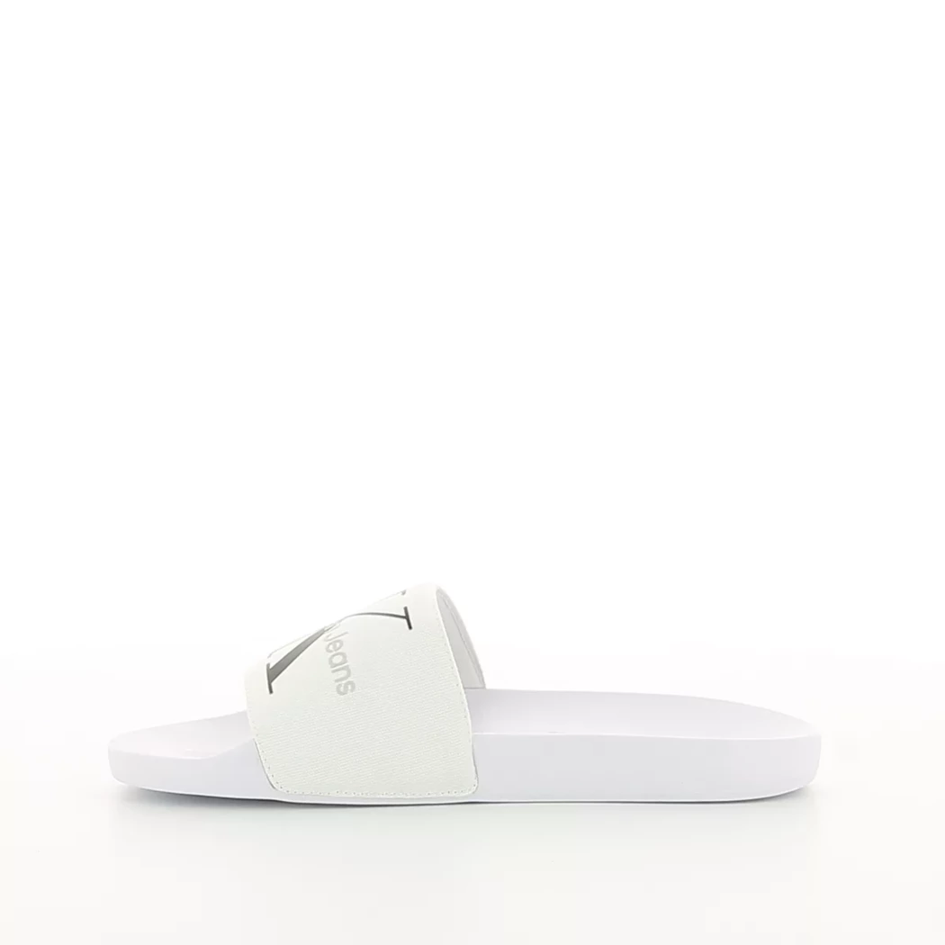 Image (4) de la chaussures Calvin Klein - Tongs et Plage Blanc en Textile