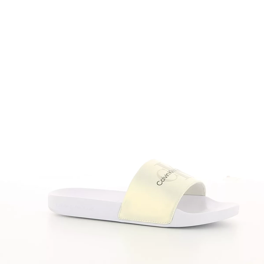 Image (1) de la chaussures Calvin Klein - Tongs et Plage Blanc en Cuir synthétique