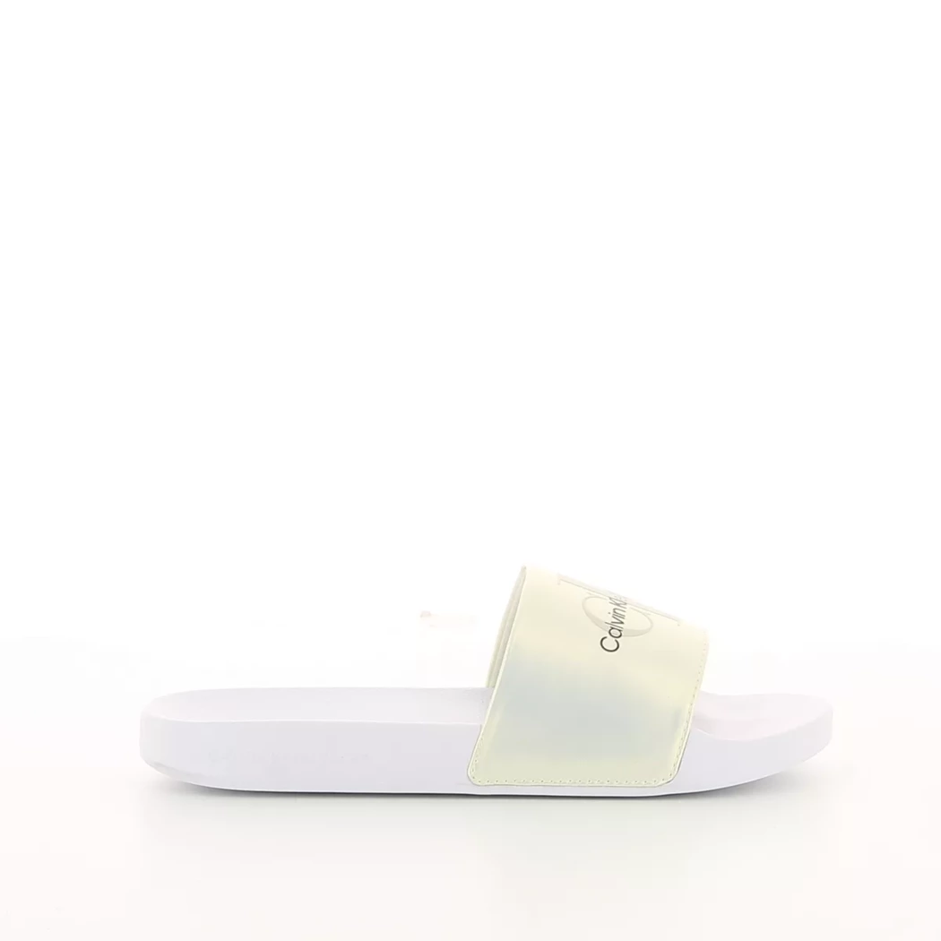Image (2) de la chaussures Calvin Klein - Tongs et Plage Blanc en Cuir synthétique