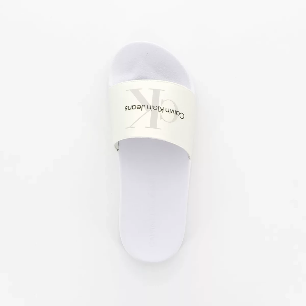 Image (6) de la chaussures Calvin Klein - Tongs et Plage Blanc en Cuir synthétique