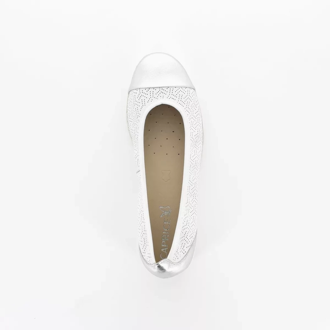 Image (6) de la chaussures Caprice - Ballerines Blanc en Cuir