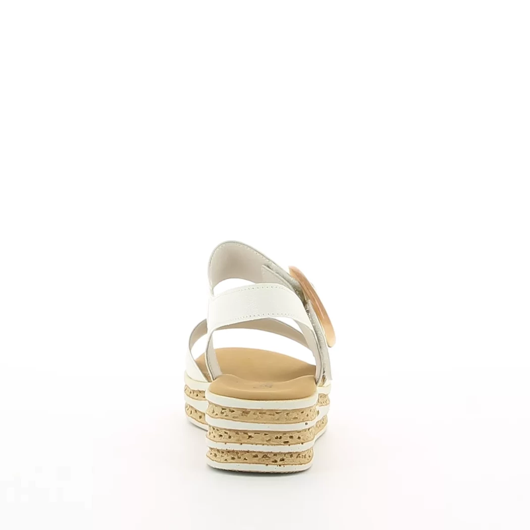 Image (3) de la chaussures Gabor - Sandales et Nu-Pieds Blanc en Cuir